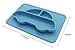Shinybaby Baby Silicone Placemat,Mini One-Piece Divided Baby Plates for Infants,Toddlers,Babies,Food Grade Silicone,Strong Suction,Dishwasher and Microwave Safe,Fits Most Highchair Trays (Blue)