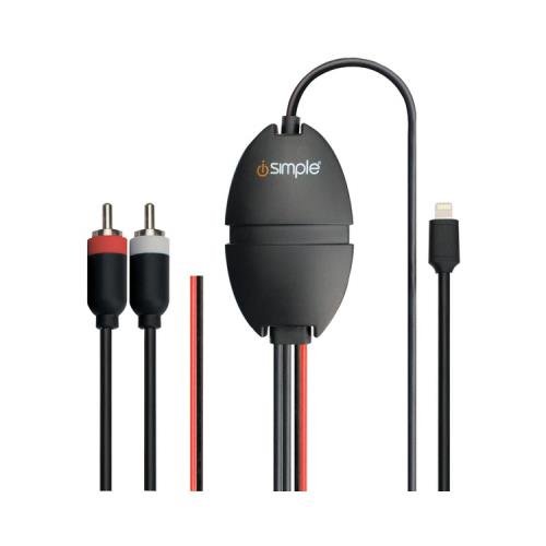 Aoais7505 - iSimple IS7505 Audio Playback Amp; Charging Cable with RCA Output for Apple Devices with Lightning (Tm) Connector, 6'