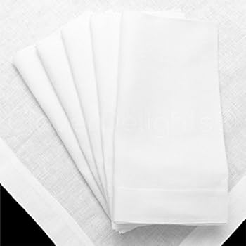 napkins dinner linen cloth pack hemstitch cleverdelights pure