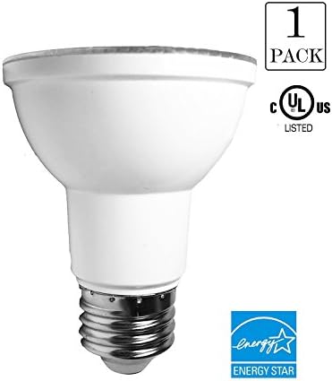1-PACK PAR20 LED Bulb,7W (50W Halogen Equivalent), Daylight Glow 550LM,Dimmable Led Spotlight,5000K,Medium Base(E26),550LM,UL-Listed and Energy Star Approved