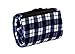 All Purpose Picnic Blanket - Soft Plush Outdoor, Beach, Travel, Camping Fleece Throw Blanket 50x60 Inches (Blue Plaid)