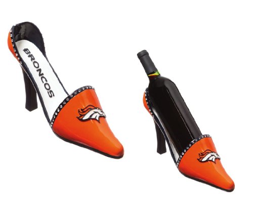 NFL Denver Broncos Decorative Shoe Wine Bottle Holder, Small, Multicolored