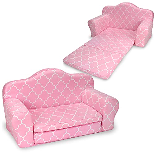 Sophia's 2in1 Plush PullOut Sofa Bed for Two 18'' Dolls, Pink Pricepulse