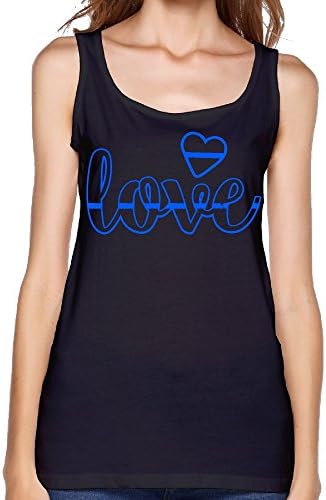 Thin Blue Line Love Police Wife Women Scoop-Neck Tank Top Gym Tanks Sports Sleeveless Tops Shirt S