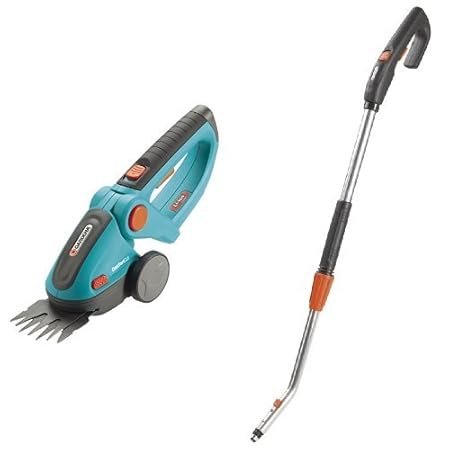 Gardena ComfortCut Accu-Grasschere 08893-20 + Teleskop-Drehstiel