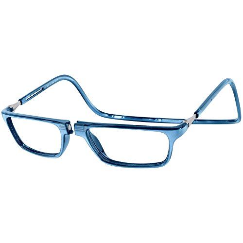CliC Magnetic Front-connect Executive-style Reading Glasses, Blue Jeans (1.25, Blue Jeans)