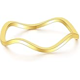 Jude Jewelers 2mm Stainless Steel Waved Shape Stackable Anniversary Wedding Band Promise Ring