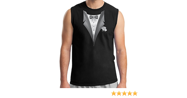 sleeveless tuxedo t shirt