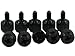 10 x Black Computer Case Thumbscrews (6-32 Thread) for Cover / Power Supply / PCI Slots / Hard Drives