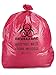 DDI IW2424 Biohazard Waste Disposable Bag, 7-10 gallon Capacity, 24 L x 24 W, 1.3 mil, Medium, Red, Pack of 100 primary