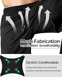 Men's 2 in 1 Running Pants, Gym Workout Compression