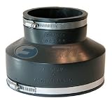 Fernco Inc. GIDDS-301131 P1002-64 Cast Iron Or Plastic Coupling, 6-Inch Clay to 4-Inch, Black