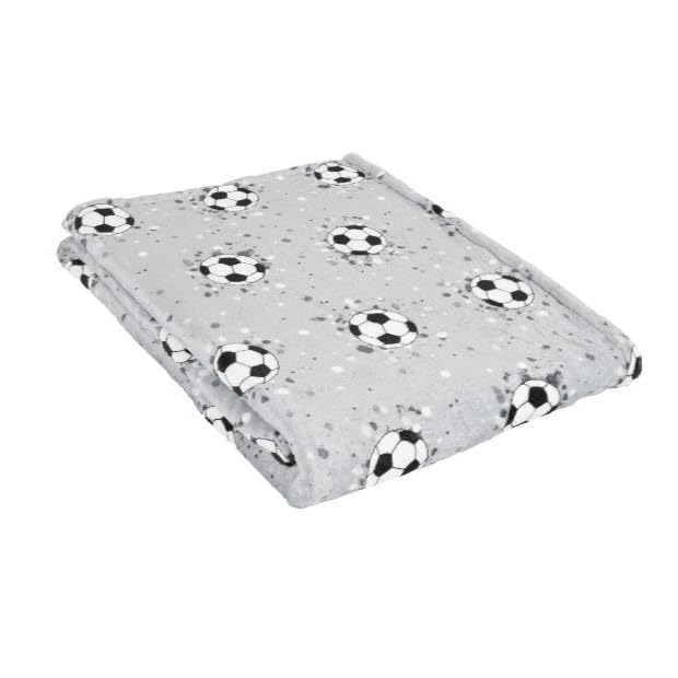Bedlam - Reversible Football Fleece Throw Blanket (120x150cm) - Super Soft & Cozy in Grey with Printed Design — image 1