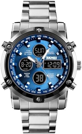 SKMEI Mens Wrist Watch, Waterproof Military Analog Digital Watches