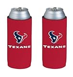 NFL 2013 Football Ultra Slim Beer Can Holder Koozie 2-Pack - Pick your team (Houston Texans)