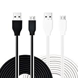 Micro USB Cable, Eversame [2-Pack] 6Ft 2M Soft TPE High Speed USB 2.0 A Male to Micro B Sync and Charging Cord For Android Phone, Samsung Galaxy Note Edge, HTC, PS4 Controller, Nook Color(Black White)