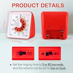 Secura 60-Minute Visual Timer, Timer for