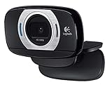 Logitech HD Laptop Webcam C615 with Fold-and-Go Design, 360-Degree Swivel, 1080p Camera(Renewed)