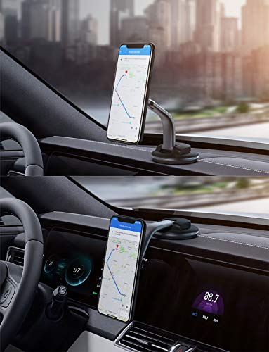 AUKEY Car Phone Mount 360 Degree Rotation Dashboard Magnetic Cell Phone Holder for Car Compatible with iPhone 11 Pro Max / 11 / XS Max / XS / 8 / 7 , Samsung Galaxy S10+, Google Pixel 3 XL, and More - Thumbnail 2