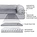 Furhaven Orthopedic Dog Bed for Medium/Small Dogs w/ Removable Bolsters & Washable Cover, For Dogs Up to 35 lbs - Plush & Suede Sofa - Gray, Medium