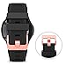 Midenso Bands for Samsung Gear S3 Frontier/Classic Watch Silicone Bracelet Rose Gold Buckle, Sports Silicone Band Strap Replacement Wristband for Samsung Gear S3 Frontier / S3 Classic (Black-RGB)