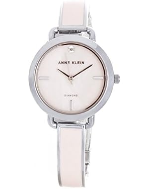 Pink Dial Pink Enamel & Metal Bracelet Womens Watch AK/2423PKSV