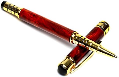 Rosewood Ballpoint pen fountain pen dual use luxury set.Natural Handcrafted Rosewood Gift ， Gracious Ink Flow ，Vintage Pen ，Business Work Business signature pen …