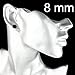 Charisma Stainless Steel Round Stud Earrings Pierced Tunnel for Men Women 10 Pairs Set, 3mm-8mm Available