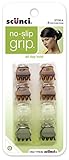 Scunci No-slip Grip Oval Top Jaw Clips, 1.5cm, - 2 Packs of 8 Count = 16 Count
