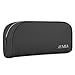 JEMIA Single Compartments Collection 1 Independent Zipper Chambers with Mesh, Zip Pockets Pencil Case (Black, Polyester)
