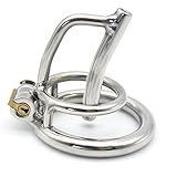 YiFeng Stainless Steel Male Chastity Cage Device Belt Urethral Tube Bondage Fetish ZCS156 (45mm Ring)