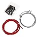 Herbalcandybox 2.5 Meters Long Mountain Bike Brake Cable Shift Cable Housing Bicycle Gear Line Pipe Set, Red