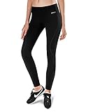 Baleaf Women's Thermal Fleece Running Cycling Tights Black Size XS
