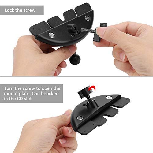 MvToe GPS Mount CD Slot GPS Car Mount Holder Base-for Garmin Nuvi Serie 3.5-7 inches Sat Nav CD Player Mount