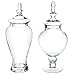 MyGift Set of 2 Large Decorative Clear Glass Apothecary Jars/Wedding Centerpieces/Candy Storage Canister