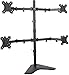VIVO Quad LCD Computer Monitor Mount Free Standing Heavy Duty Desk Stand, Fully Adjustable | Holds 4 Screens up to 30 inches (STAND-V004F) primary