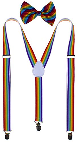 Classic Unisex Bow Tie and Suspender Set