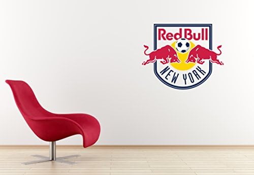 New York Red Bulls MLS Soccer Logo Wall Decal Sticker (Medium: 20"W x 16"H)