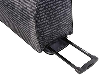 Steve Madden Designer Carry On Luggage Collection - Lightweight 20 Inch Duffel Bag- Weekender Overnight Business Travel Suitcase with 2- Rolling Spinner Wheels (Signature Black) 4 Steve Madden Designer Carry On Luggage Collection - Lightweight 20 Inch Duffel Bag- Weekender Overnight Business Travel Suitcase with 2- Rolling Spinner Wheels (Signature Black)