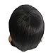 Brazilian Human Hair Bob Wigs with Bangs Yaki Machine Made Glueless Short Wigs with Wood comb and Wig Cap (12 Inch, Natural Color） (#1b jet off black)