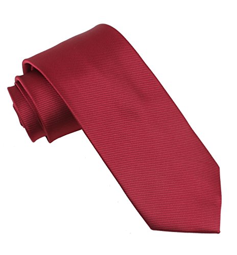 Levao Solid Color Ties - Multiple Colors Formal Neckties 210113 Wine - Thumbnail 3