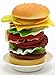 Little Treasures Cheese Burger Game with 17 Stacking Hamberger Pieces for 2-4 Players for Ages 3 and Up