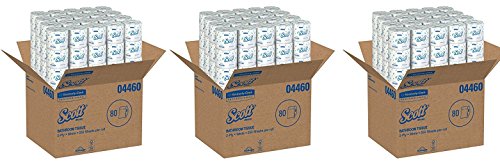 Scott Essential Professional Bulk Toilet Paper for Business (04460), Individually Wrapped Standard Rolls, 2-PLY, White, 80 Rolls / Case, 550 Sheets / Roll
