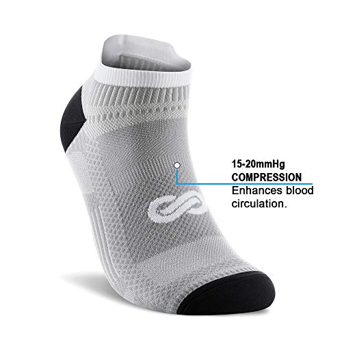 PAPLUS Ankle Compression Sock for Men and Women 2/4/6 Pairs, Low Cut