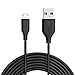 Anker Powerline Micro USB (10ft) - Charging Cable, with Aramid Fiber and 5000+ Bend Lifespan for Samsung, Nexus, LG, Motorola, Android Smartphones and More (Black)