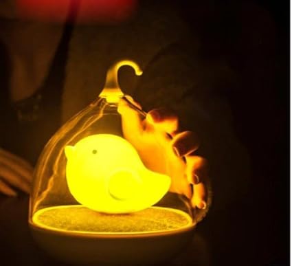 Amazon Nilight ナイトライト かわいい鳥籠タイプ デスクライト スタンド照明 タッチセンサーランプ Ledライト オレンジ Nilight 屋内照明