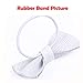 KOONY Baby Girls Bow Hair Tie Elastic Rubber Bands Ponytail Holder Mini Hair Accessories 20pc/set (White)
