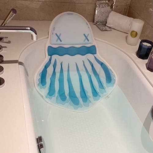 WJbath Bath Pillow,Jellyfish shape Bathtub Mat, Air Bath Bed with Non-Slip Suction Cups Bath Accessory for Head Back and Neck Cushion Mattress