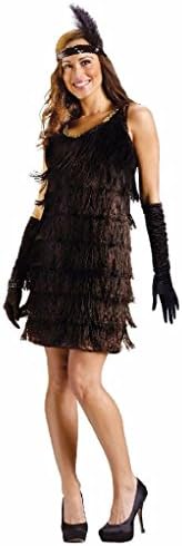 Ponce Flapper Costume Black 1920s Roaring 20s Fringe Dress