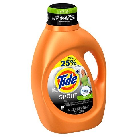 TidePlus Sport w/ Febreze Liquid Laundry Detergent115 FLOZ/60LD